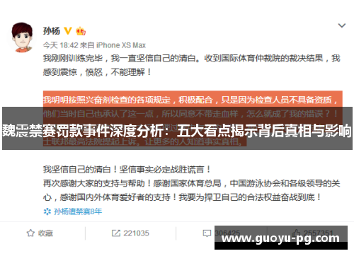魏震禁赛罚款事件深度分析:五大看点揭示背后真相与影响 魏震禁赛罚款事件深度分析:五大看点揭示背后真相与影响